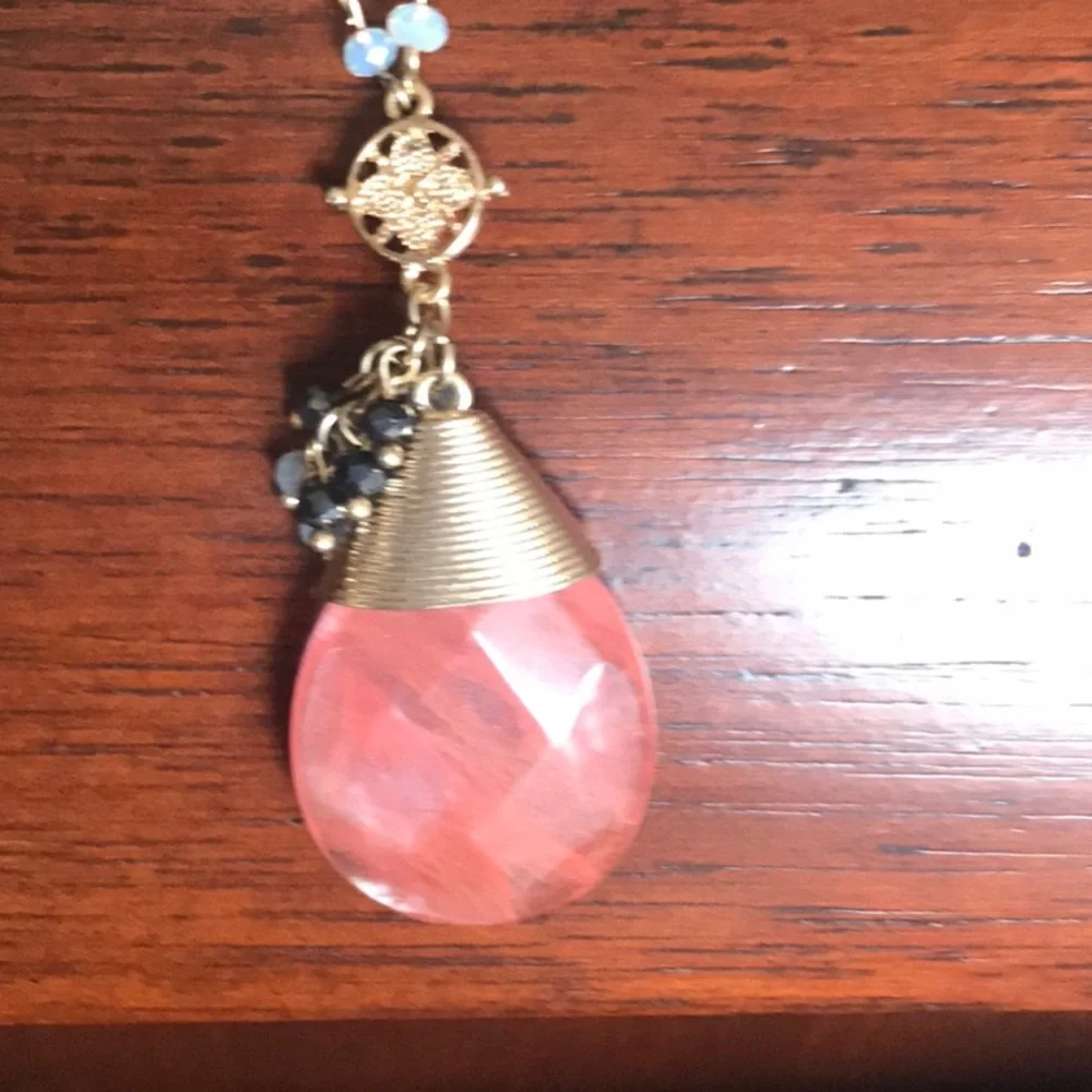Nordstrom pink and gold necklace and earrings (3 for $15)